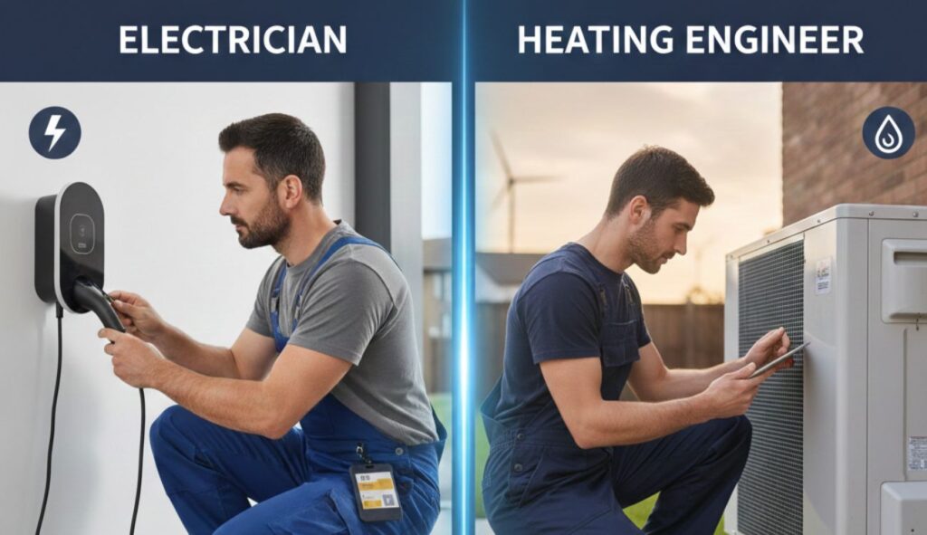 electrician vs heat engineer which pays more